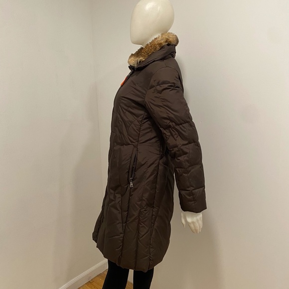 Marc New York Brown Long Length Duck Down Puffer Coat Small - Picture 7 of 7